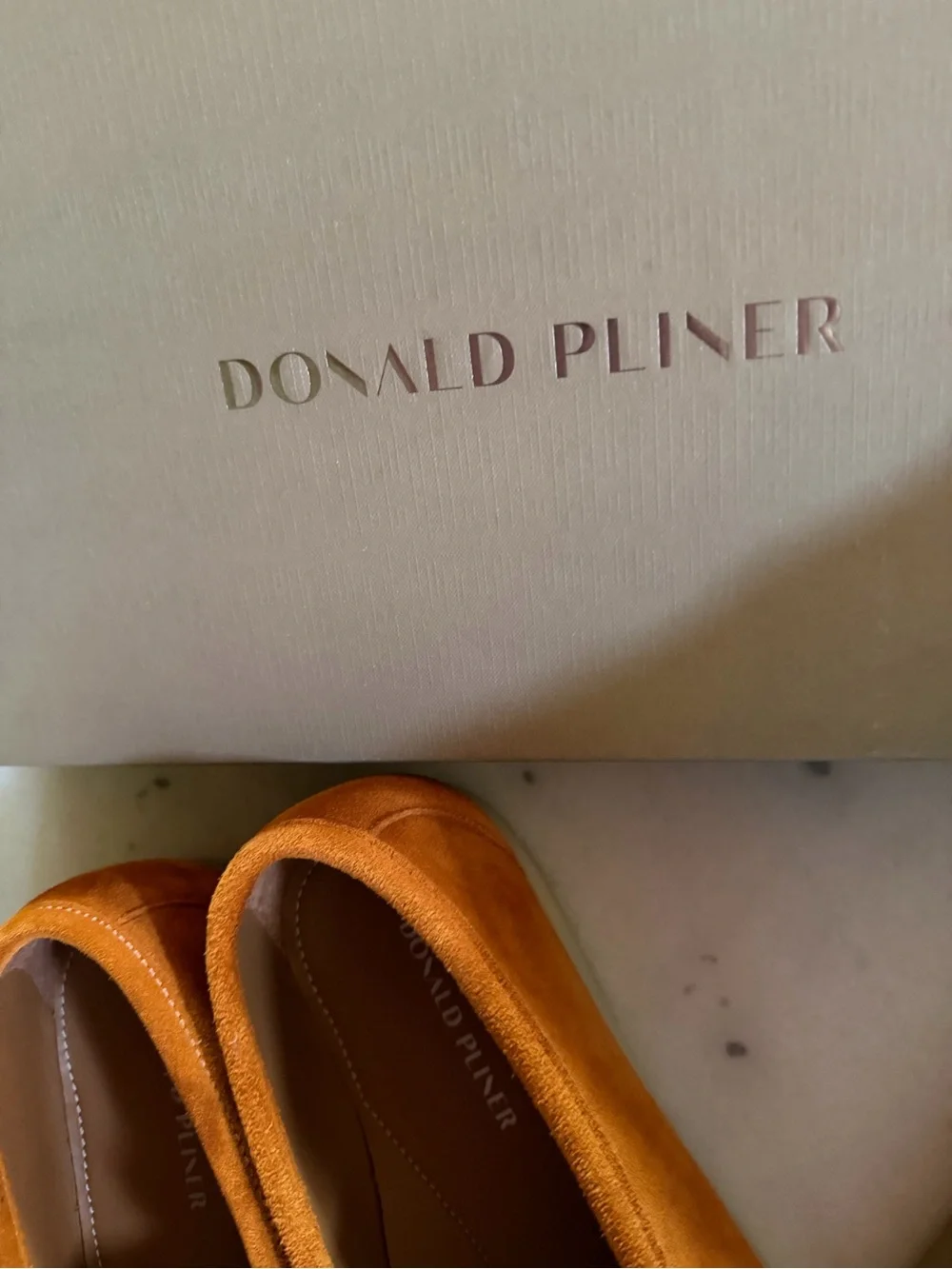Donald J. Pliner Rust Suede Bit Loafers